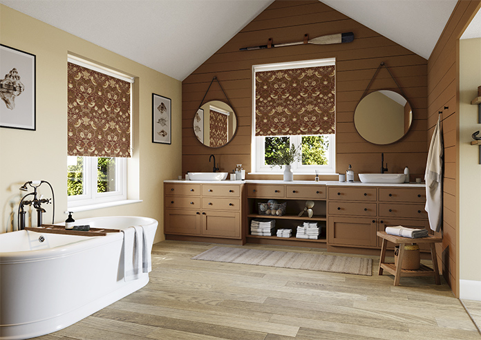 William Morris At Home Strawberry Thief, Acorn - Roller Blind - Image 7